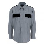 TWO-TONE 100% POLYESTER SHIRT W/ HIDDEN ZIPPERS LONG SLEEVE