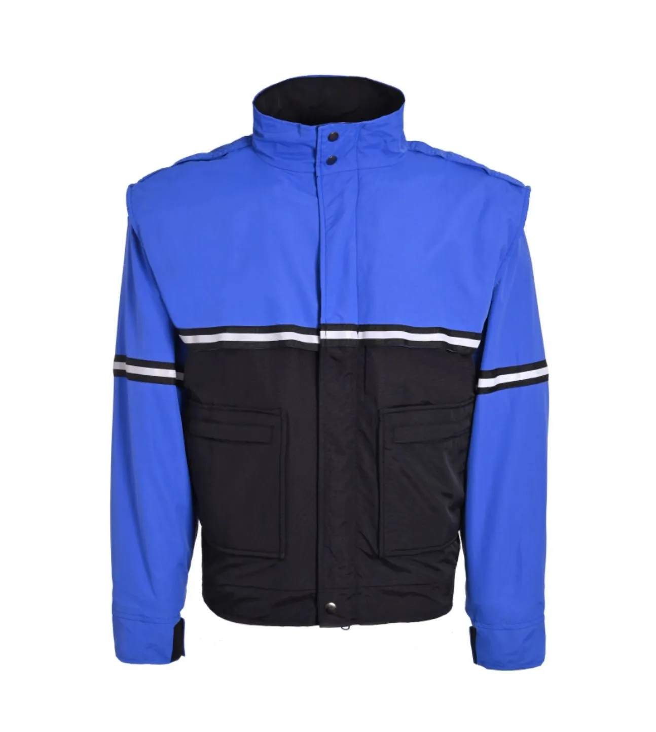 Waterproof Zip-Off Sleeve Bike Patrol Jacket With Removable Liner