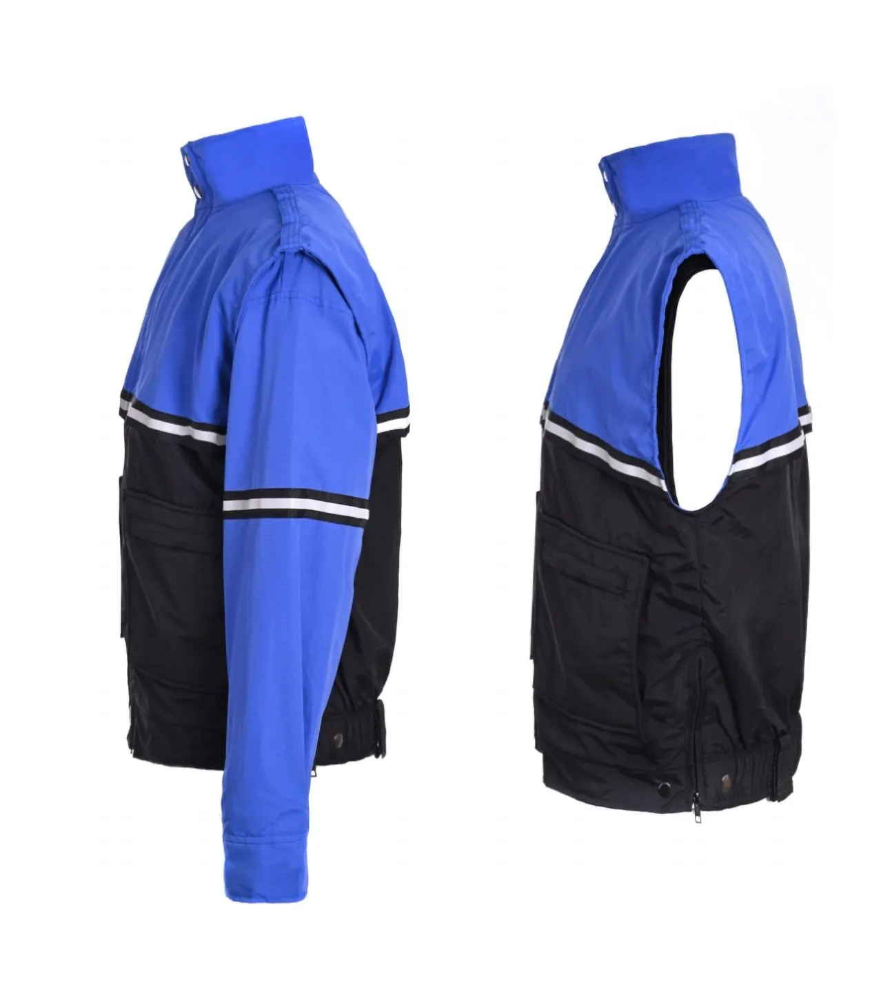 Waterproof Zip-Off Sleeve Bike Patrol Jacket With Removable Liner