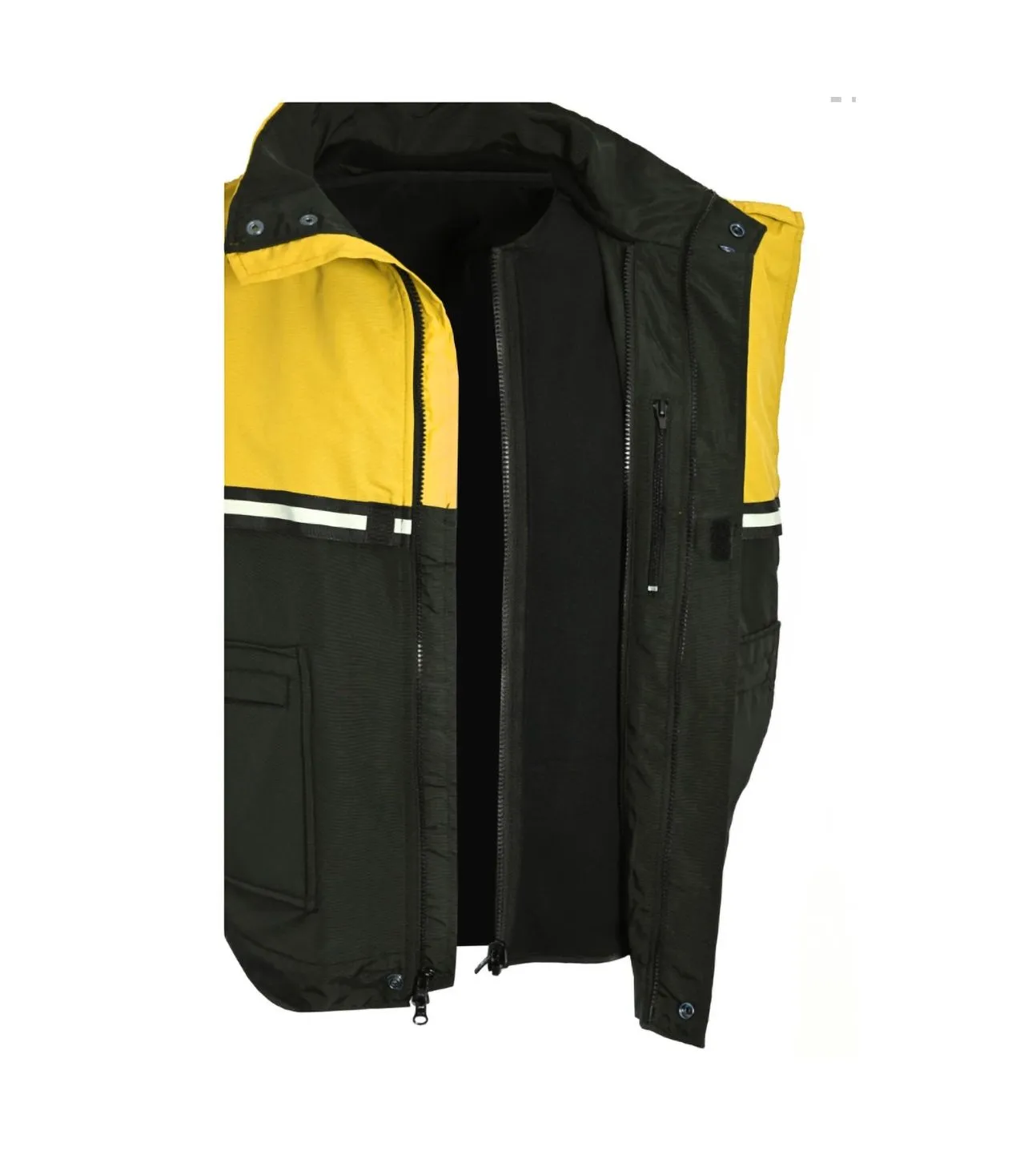 1VP-JS902 Waterproof Zip-Off Sleeve Bike Patrol Jacket With Removable Liner