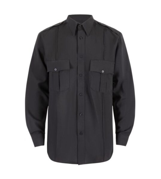 Mens Polyester Stretch Security Shirt Long Sleeve